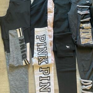 PINK Victoria's Secret Black and Gray Leggings for Everyday Comfort
